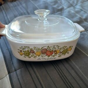 Vintage Collectible Corning Ware Spice of Life La Marjolaime Casserole-Pyrex Lid